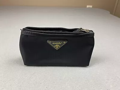 Modella Cosmetic Bag Black With Zipper Very Clean • $6.99