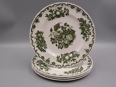 Four Masons Green Fruit Basket 9  Dessert Plates. • £29.99