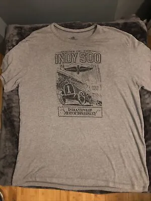 Indianapolis Motor Speedway ~Home Of The Indy 500~ Gray 2XL T-Shirt Racing Car • $12.59