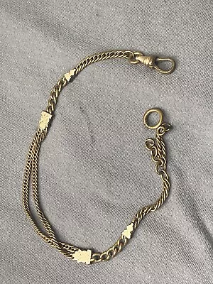 Old  Pocket Watch Chain UNKNOWN Maker Stamped With C And Star • $10.50