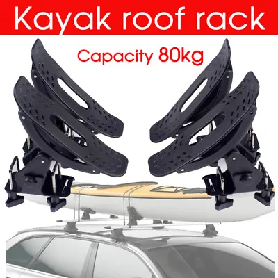 $50.99 • Buy Universal Kayak Carrier W/ Straps 4 Saddle Watercraft Roof Rack Arm Canoe Loader