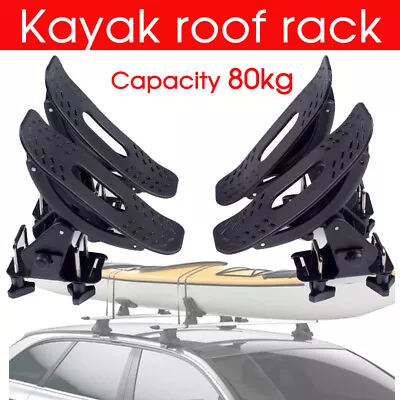 Universal Kayak Carrier W/ Straps 4 Saddle Watercraft Roof Rack Arm Canoe Loader • $50.99