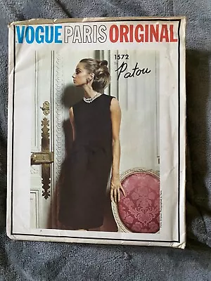 Vintage Vogue Paris Original Pattern #1572 By PATOU Dress Size 12 • $29.95