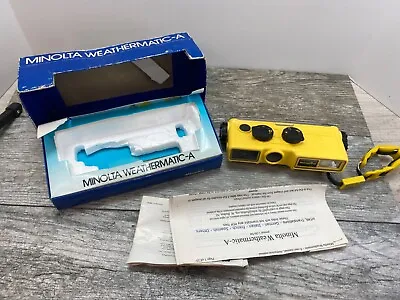 Vintage Minolta Weathermatic-A 110 Underwater Film Camera With Original Box • $60