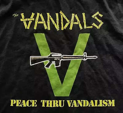 Vandals Peace Through Vandalism T-Shirt Black Size XXL • $15.49