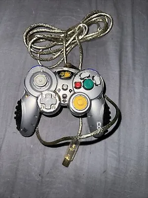 Mad Catz MicroCon Gamepad GameCube Wired Gray & Purple W/ Gold Cord Clean Tested • $9.95