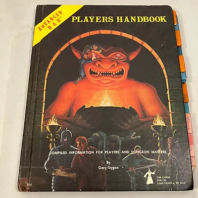 Advanced Dungeons & Dragons Players Handbook By Gary Gygax 1980 6th Printing 979 • $59.99