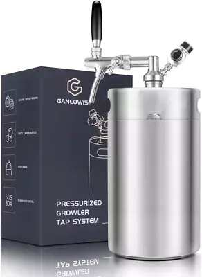 270OZ Mini Keg Growler Pressurized Home Dispenser System With Adjustable Faucet • $181.99