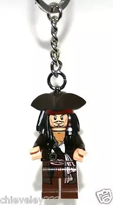 £12.99 • Buy Lego Pirates Of The Caribbean Captain Jack Sparrow Key Ring/Chain New 