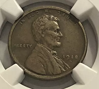 1918-S Lincoln Cent - VF-35 BN (NGC) • $20.95