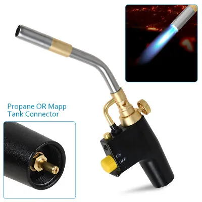 Mapp Propane Gas Torch Brass Head Trigger Start Welding Torch Kit High Intensity • $31.99