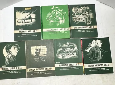 1960’s Navy Training Courses Machinist's Mate Manual NAVPERS Lot Of 7 • $129.90