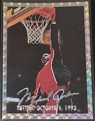 $8 • Buy Michael Jordan 1994 NSCC BASKETBALL-DUNKING Silver Foil PROMO Card (1 Of 5000)