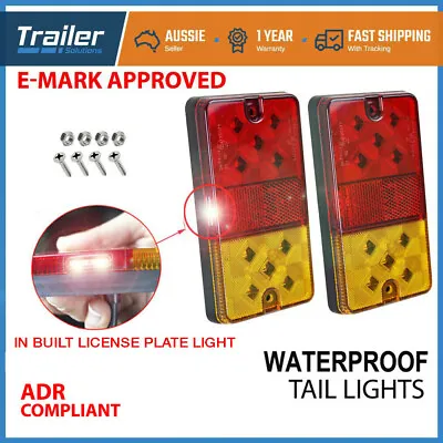 $27.90 • Buy 2X Waterproof 10 LED Stop Tail Lights Kit Boat Truck Trailer Lights