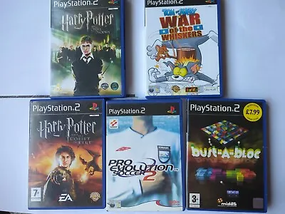 £9 • Buy 5 X PS2 Playstation 2 Games, Tom & Jerry, Harry Potter, Bust A Bloc, Pro Evo Soc