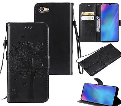 $7.50 • Buy Oppo A59 F1s Wallet Case Embossed Pu Leather Cat And Tree