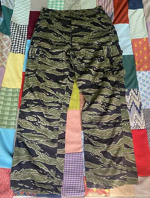 60’s Vietnam Era Tiger Stripe Trousers Light Jungle Pants Waist 28” Inseam 27” • $300