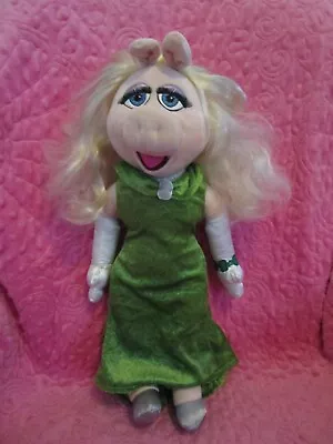 Disney Store Muppets Miss Piggy ~ Most Wanted ~ Green Gown 20” Soft Plush Doll • $28