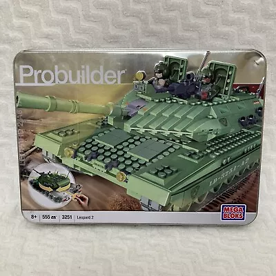 Mega Bloks Pro Builder Leopard 2 Army Tank #3251 With Tin Instructions & Decals • $99