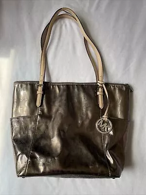 Michael Kors Handbag Metallic Gold Bag Charm Logo • $30