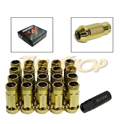 Muteki Sr48 Wheels Lug Nuts 12x1.5 1.5 Acorn Rim Extended Open End 20 Gold H • $69.95