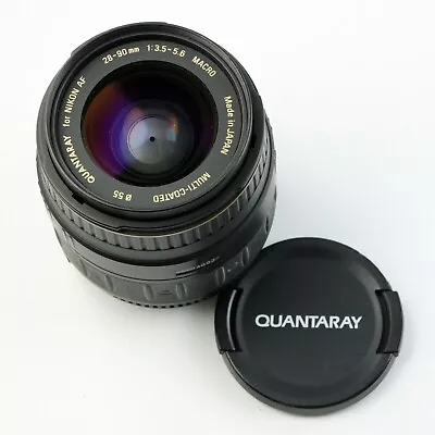 Quantaray 28-90mm F/3.5-5.6 Macro Zoom Lens Nikon AF Mount - Tested! • $29.99