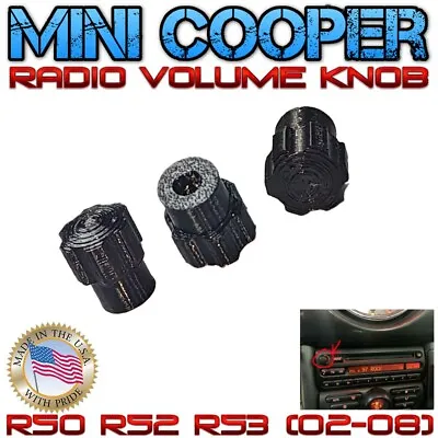 Mini Cooper Radio Volume Knob 3D PRINTED 65129127000 02-08 R50 R52 R53 NEW • $14.25
