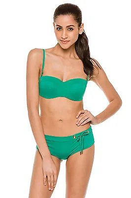 Huit Dressy Tropical Green Underwire Padded Bandeau Air Bikini Top 38c / 16c • $19.20