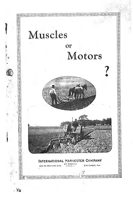 1929 IHC Muscles Or Motors? Farmall Original 10-20 Tractor Sales Brochure Trucks • $24