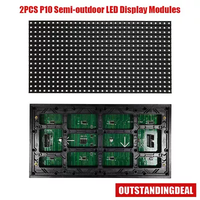 2PCS P10  LED Display Modules Semi-waterproof LED Scrolling Display Red LED Ot16 • $20.64