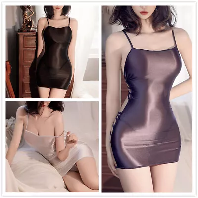 Womens Dress Spaghetti Straps With G-string Mini Camisole Teddy Nightwear Sexy • $7.51