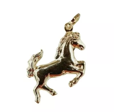 Horse Pendant 9ct Gold Full Hallmark 9ct Gold 375 Rearing Horse 9ct Gold Horse • £65.99
