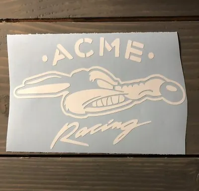 ACME RACING Wile E Coyote Vinyl Window Decal Sticker 7  X 4   Choose Your Color • $5