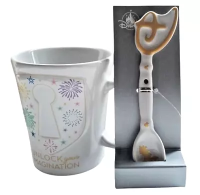 Mug & Key Shaped Ceramic Spoon Set SDisney Mickey Mouse Unlock Your Imagination • £15.99