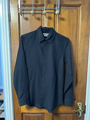 Zara Shirt Black Medium Slim Fit New • £40