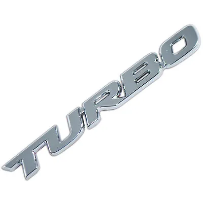 Chrome Metal Turbo Text Engine Race Motor Swap Emblem Badge For Trunk Hood Door • $9.88