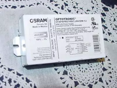 Osram Optotronic OT40W/PRG1400C/UNV/DIM-1/J 40W Programmable LED Power Supply • $11.95
