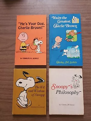 Vintage Lot 0f 4 Charlie Brown Snoopy Books Charles M. Schulz  • $12