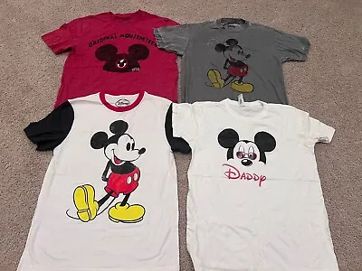 Lot Of 4 Disney Land World Store Mickey Mouse Ears T Shirts White Black Red M • $12.50