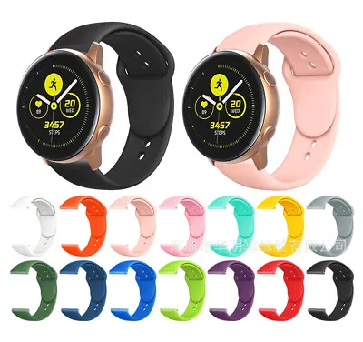 Silicone Watch Band  For Samsung Galaxy Watch 3 4 5 Active 1 2 40/42/44/46mm • $8.99