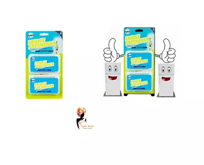 £3.24 • Buy 2 FRESHENER FRIDGE Eliminate Odour Deodoriser Kitchen Air Remove Smell GM0497 UK