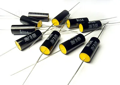 10x Capacitor 0.1uF 100nF 5% 630V DC Polypropylene Axial Metal Film Valve UK • $6.30