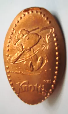 KNOTT'S BERRY FARM Buena Park CA - Snoopy Batting -- Elongated Copper Penny • $1.99