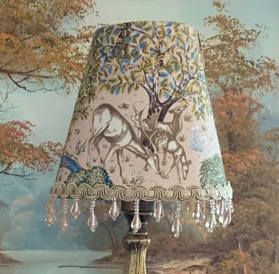 William Morris Blush Pink 'The Brook' Wall/ Table Lamp Candle Clip Lampshade • £28