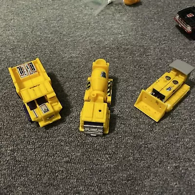 Transformers Constructicon G1 Vintage Yellow  Takara Hasbro • $50