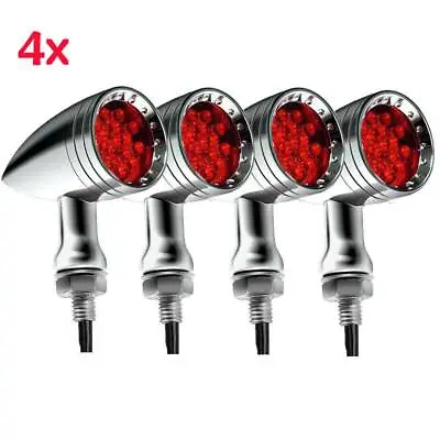 Chrome LED Turn Signals Blinker Light For Honda Fury VT1300CX / Magna 750 VF750 • $41.99