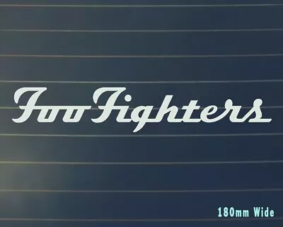 Foo Fighters Style Sticker Decal White Laptop Bumper Band Rock Vinyl 180mm • $5.40