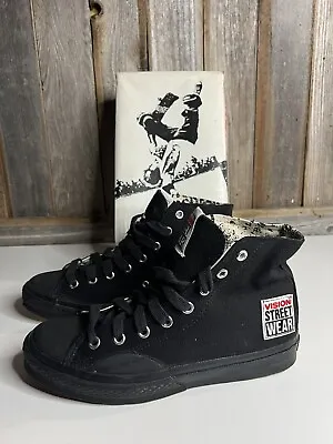 Vintage RARE Black Vision Street Wear Skate HiTop Shoes Size 7 NOS NIB NEW 87 • $250