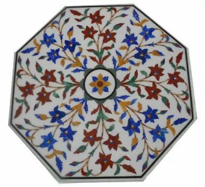 2' Marble Table Top Inlay Pietra Dura Art Coffee Center Antique Decor Mosaic • $868