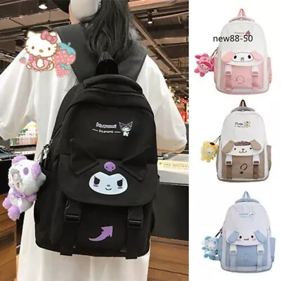 My Melody Kuromi Cinnamoroll Backpack Travel Computer Bag Student Schoolbag Gift • $31.46